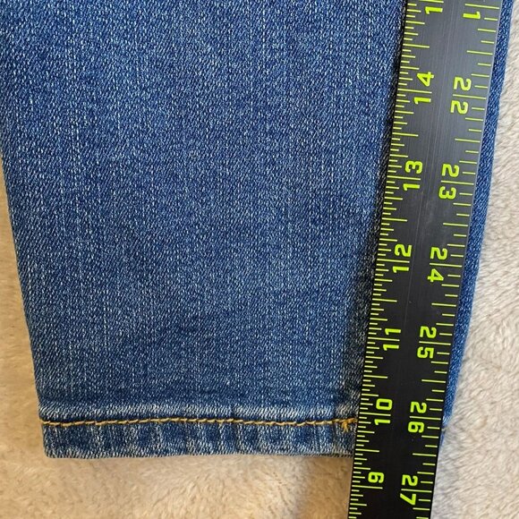 Black Daisy Women's Jeans 3/26 Jamie Relaxed Skinny Denim with Floral Embroidery - Picture 5 of 12